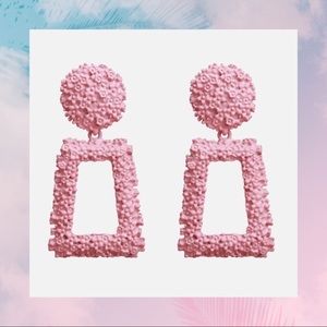 5 for $25   Millennial Pink Resin Drop Earrings 💕